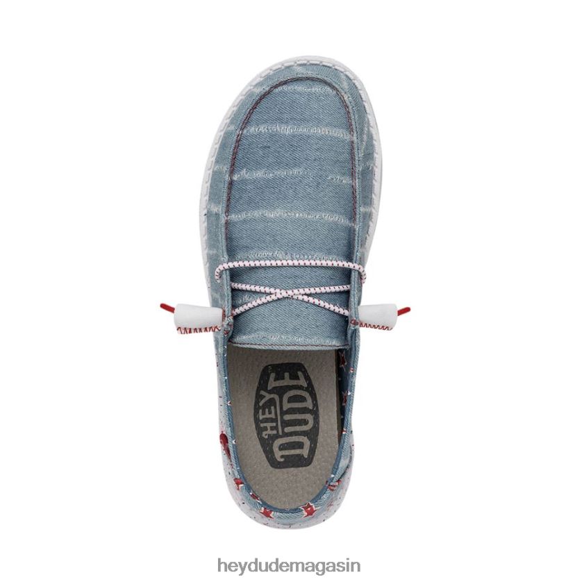 Hey Dude Hommes Wendy patriotique étoile en jean chaussures DT40T415