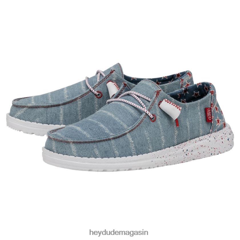 Hey Dude Hommes Wendy patriotique étoile en jean chaussures DT40T4213