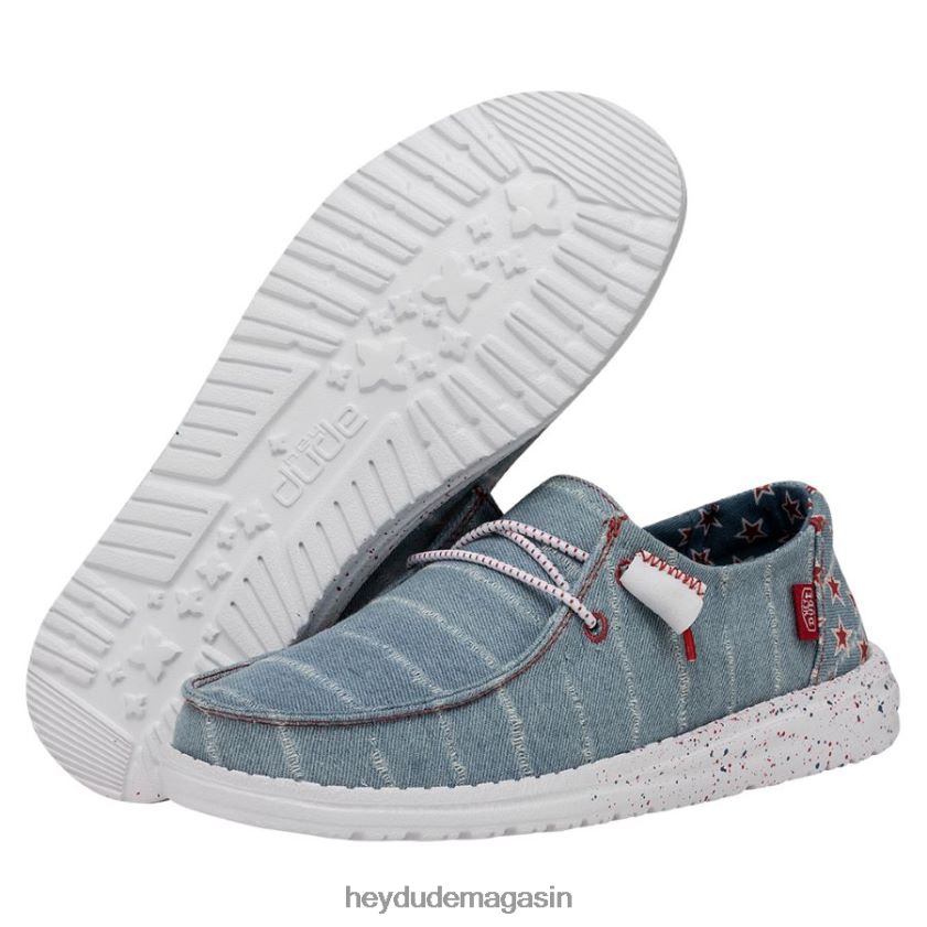 Hey Dude Hommes Wendy patriotique étoile en jean chaussures DT40T4213