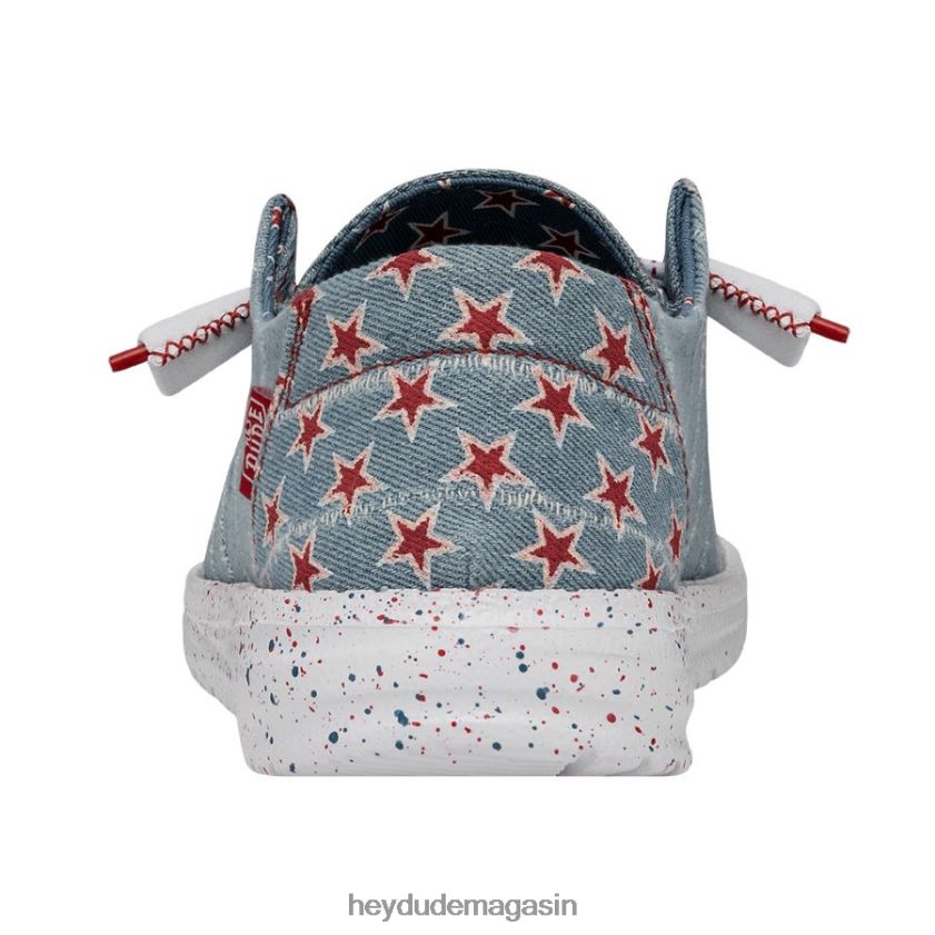 Hey Dude Hommes Wendy patriotique étoile en jean chaussures DT40T4213