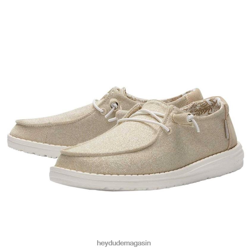 Hey Dude Hommes Wendy s'étire beige scintillant chaussures DT40T4122