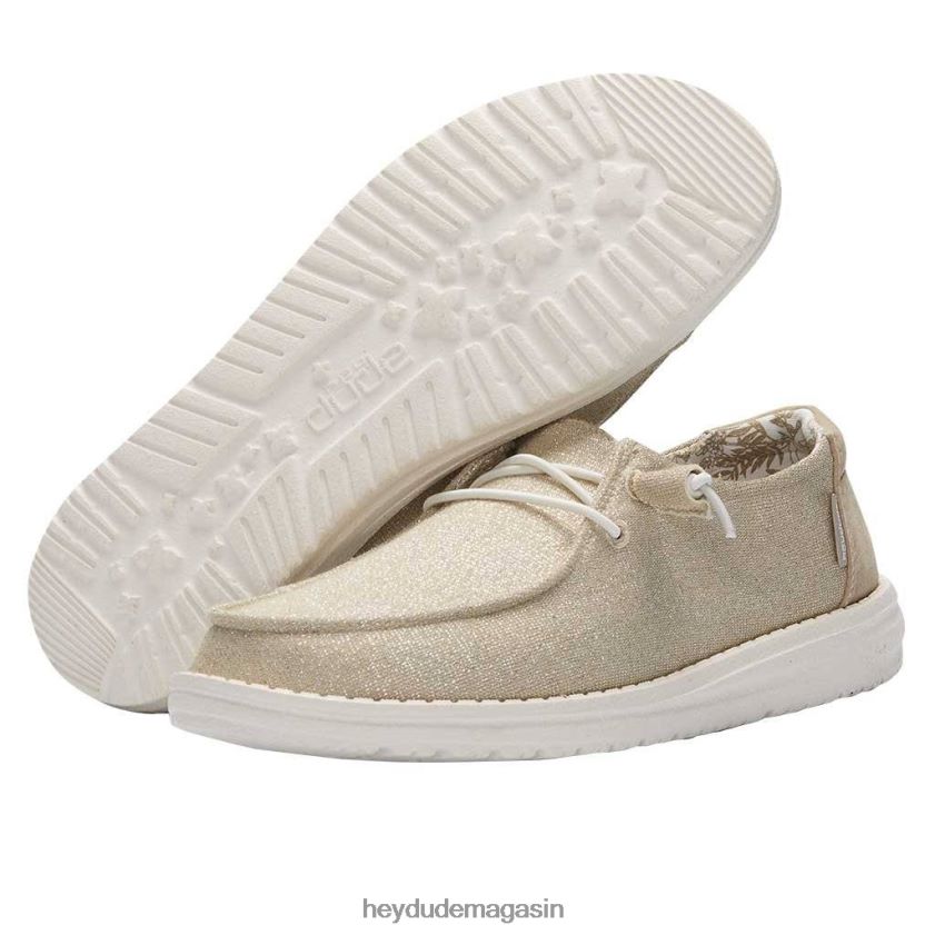 Hey Dude Hommes Wendy s'étire beige scintillant chaussures DT40T4122