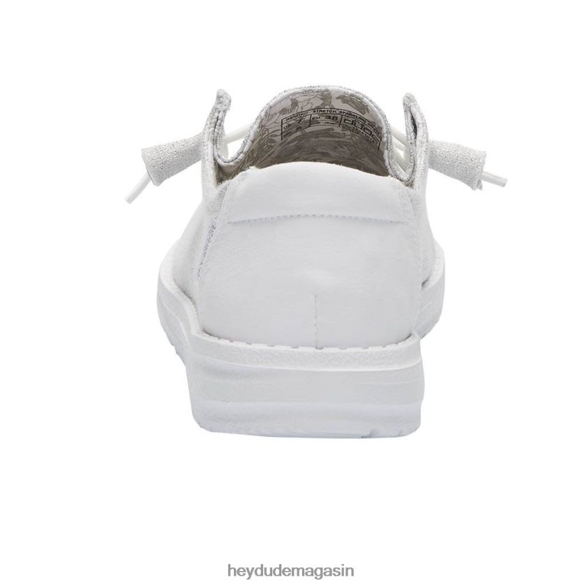Hey Dude Hommes Wendy s'étire blanc étincelant chaussures DT40T4124