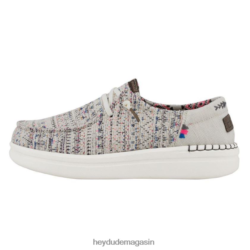 Hey Dude Hommes Wendy se lève bohème blanc chaussures DT40T4214