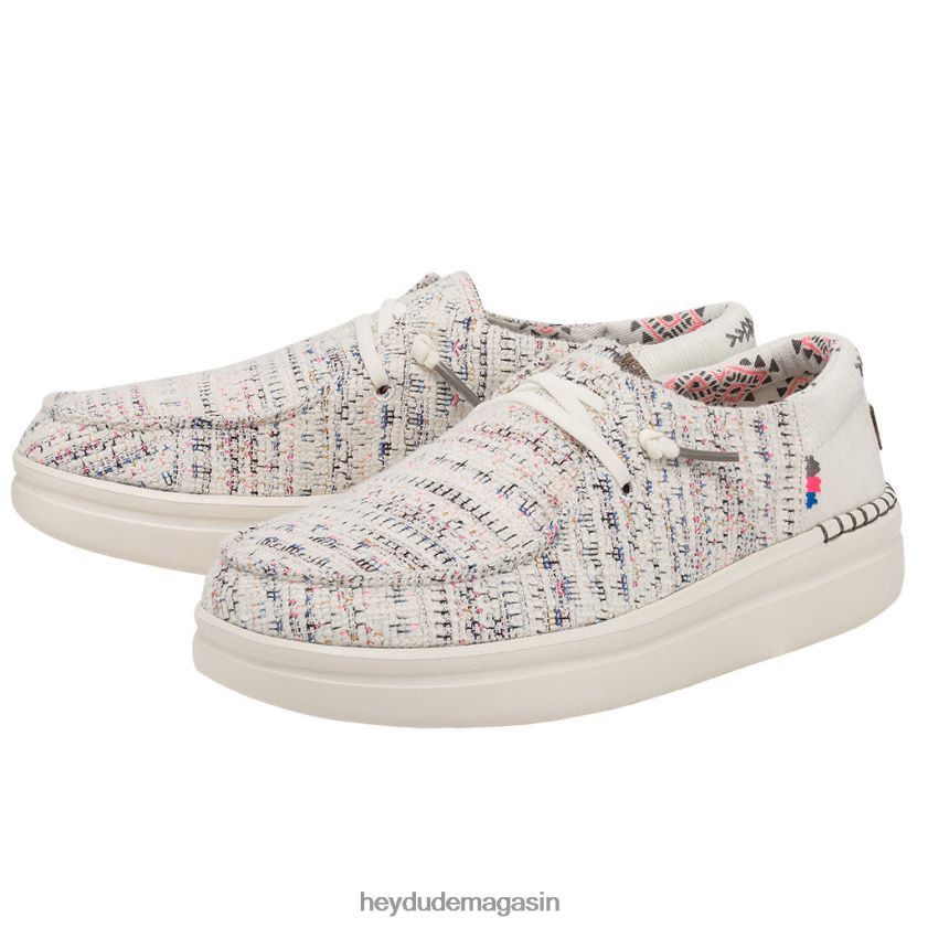 Hey Dude Hommes Wendy se lève bohème blanc chaussures DT40T4214