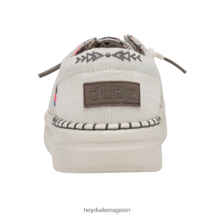 Hey Dude Hommes Wendy se lève bohème blanc chaussures DT40T4214