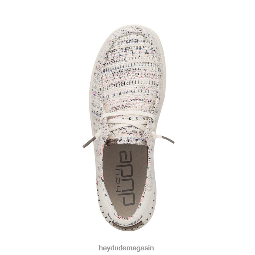 Hey Dude Hommes Wendy se lève bohème blanc chaussures DT40T4214