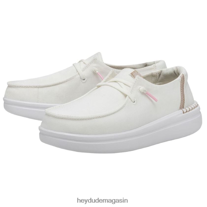 Hey Dude Hommes Wendy se lève éclat blanc chaussures DT40T4180