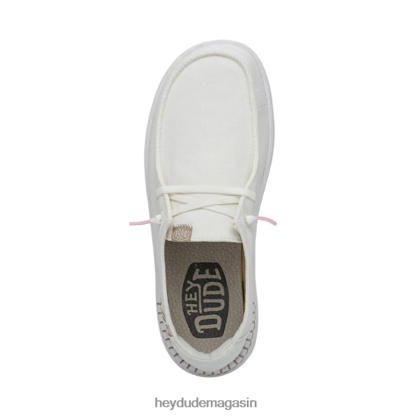 Hey Dude Hommes Wendy se lève éclat blanc chaussures DT40T4180