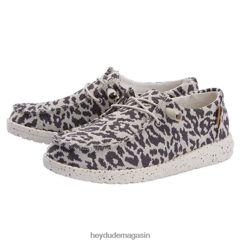 Hey Dude Hommes Wendy tissé guépard gris chaussures DT40T4142