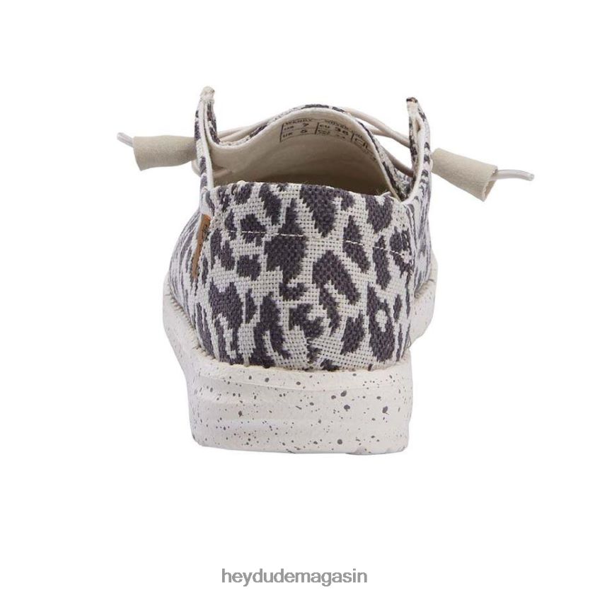Hey Dude Hommes Wendy tissé guépard gris chaussures DT40T4142