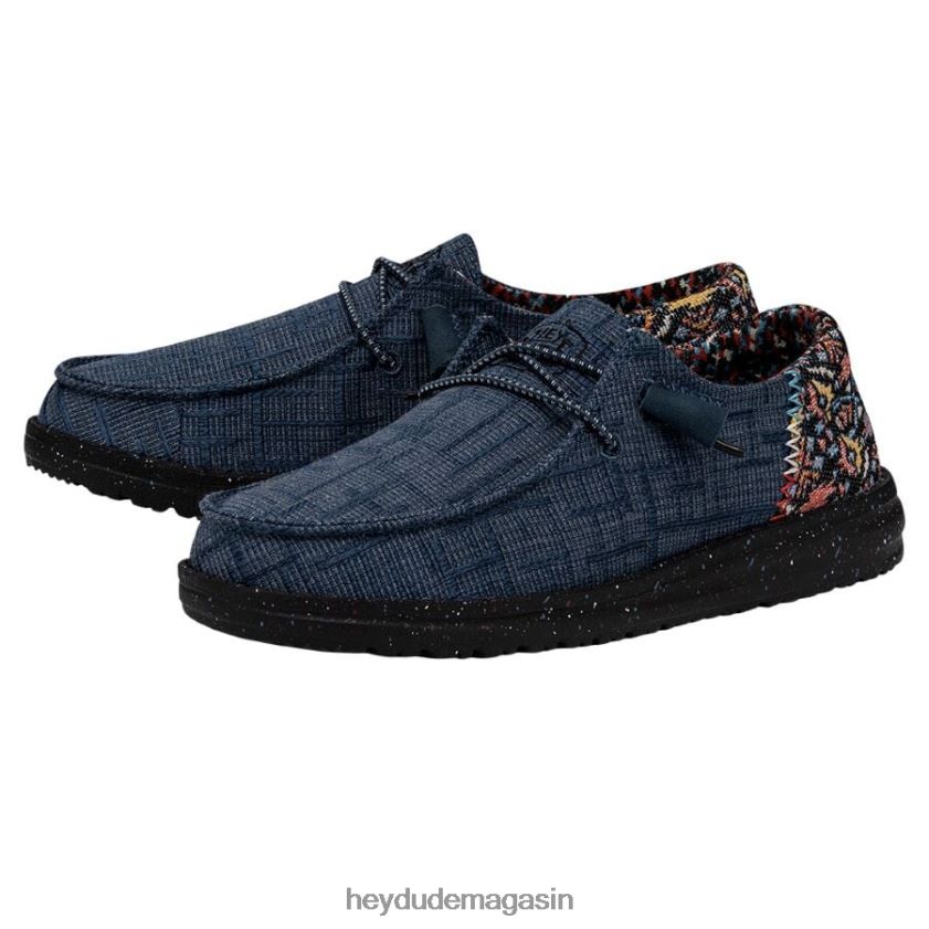 Hey Dude Hommes couverture flammée wendy funk pluie de minuit chaussures DT40T4119