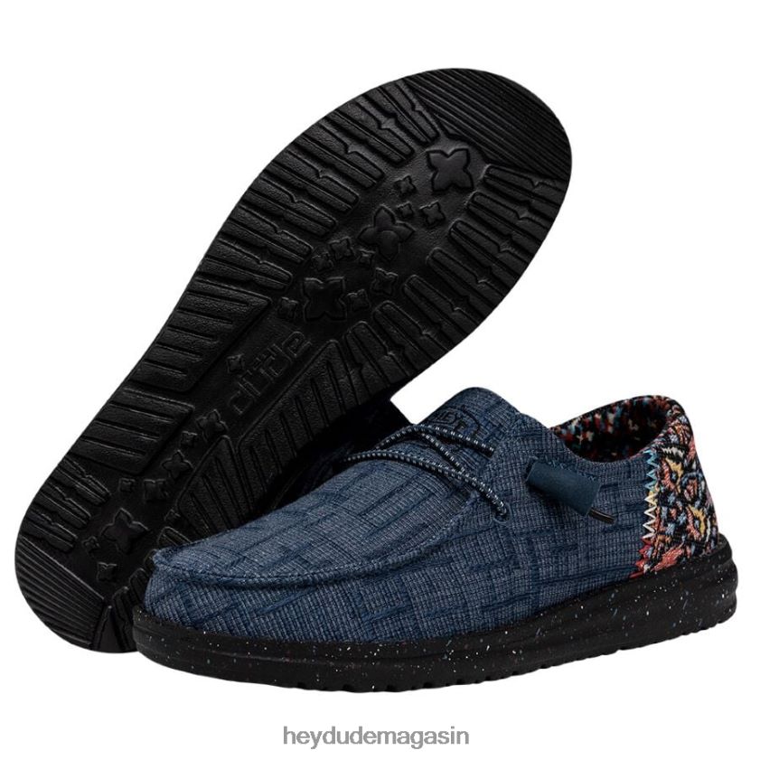 Hey Dude Hommes couverture flammée wendy funk pluie de minuit chaussures DT40T4119