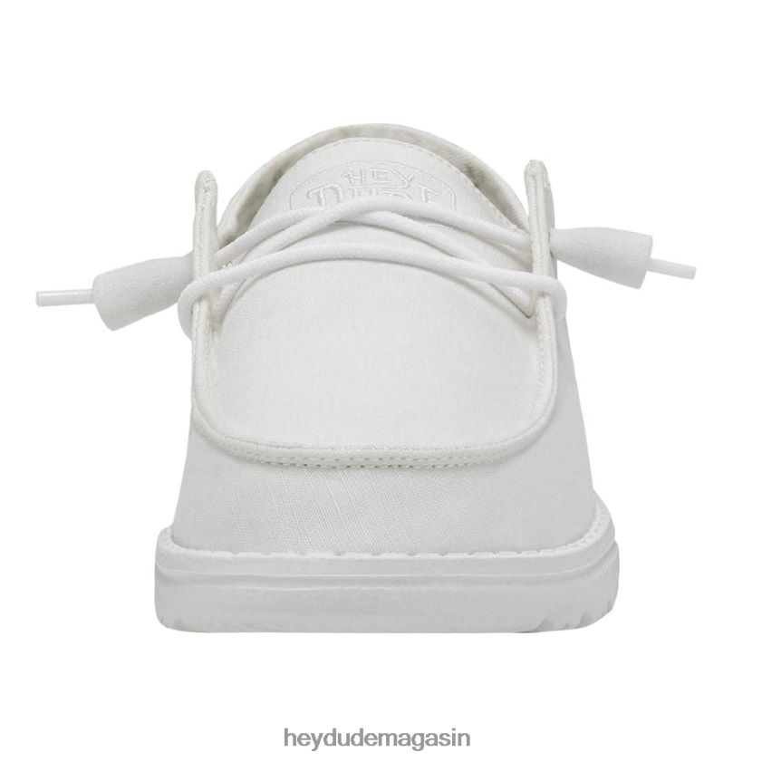 Hey Dude Hommes toile flammée Wendy blanc chaussures DT40T423