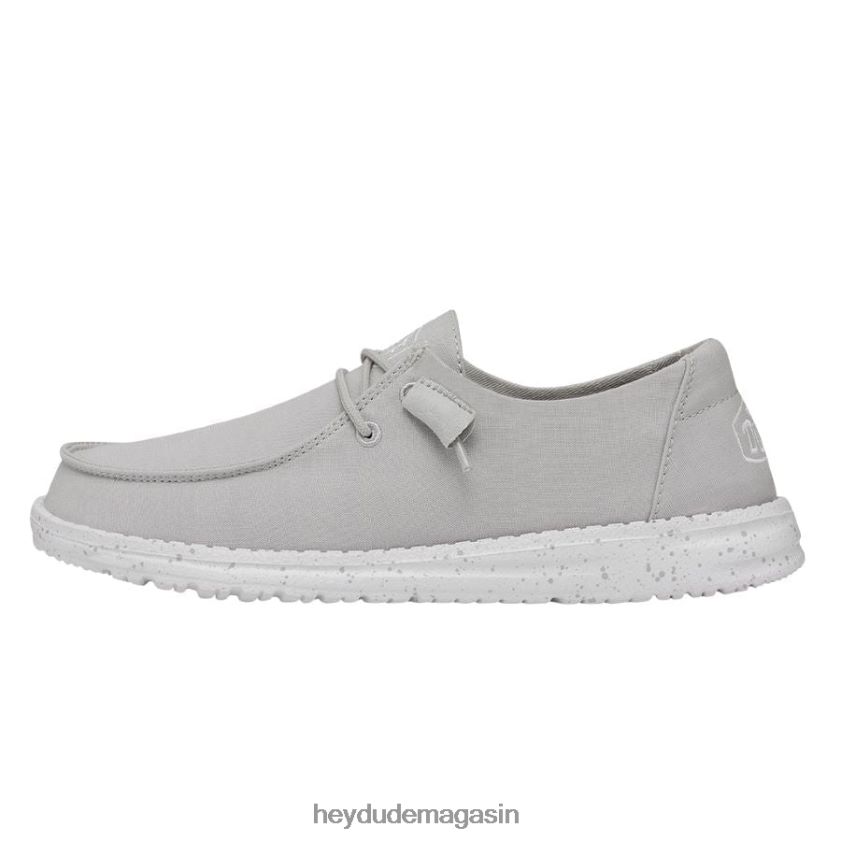 Hey Dude Hommes toile flammée Wendy gris clair chaussures DT40T425
