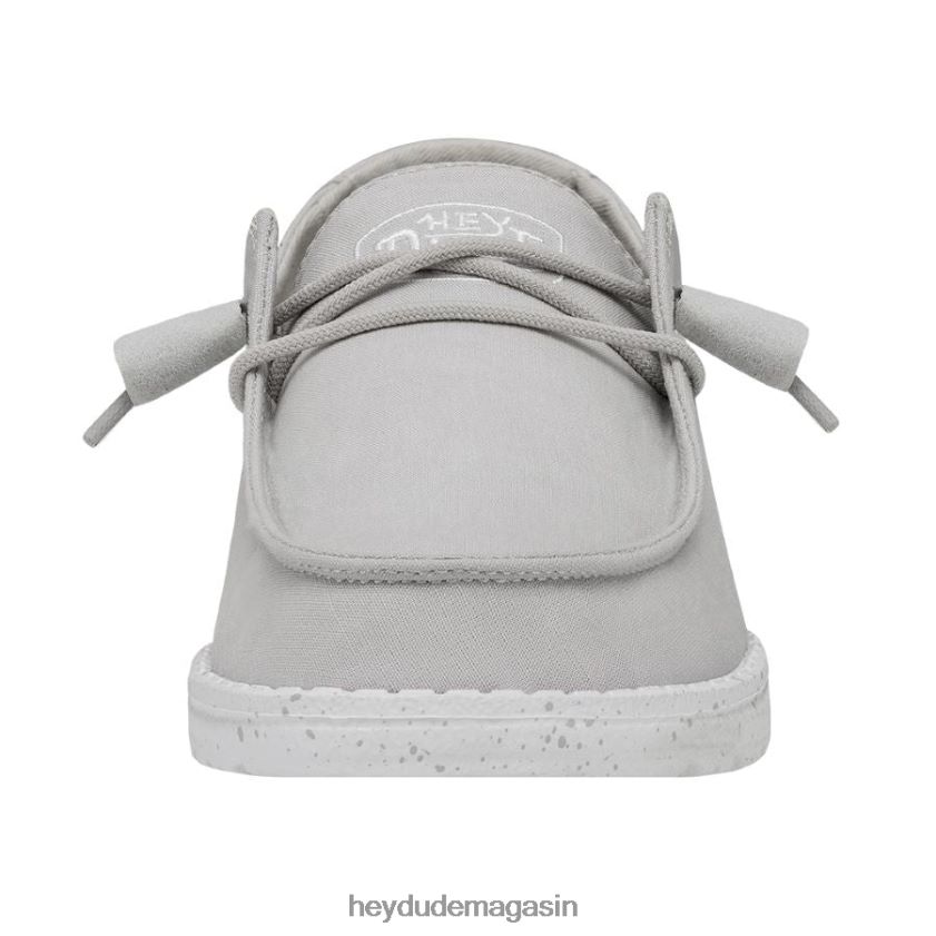 Hey Dude Hommes toile flammée Wendy gris clair chaussures DT40T425