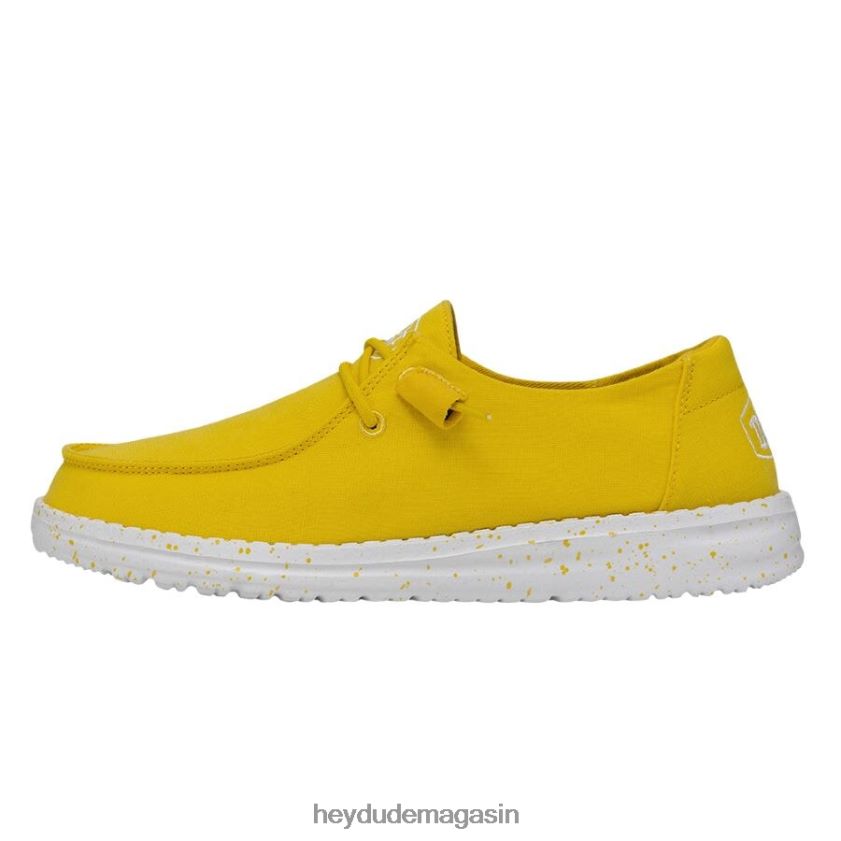 Hey Dude Hommes toile flammée Wendy jaune empire chaussures DT40T433