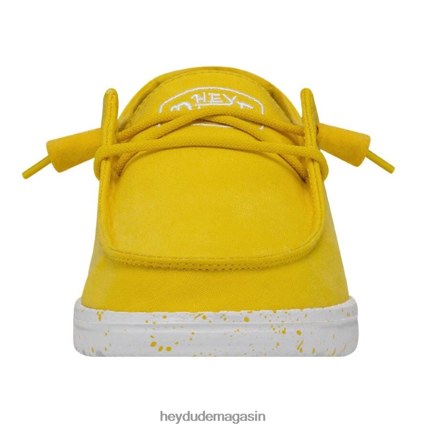 Hey Dude Hommes toile flammée Wendy jaune empire chaussures DT40T433