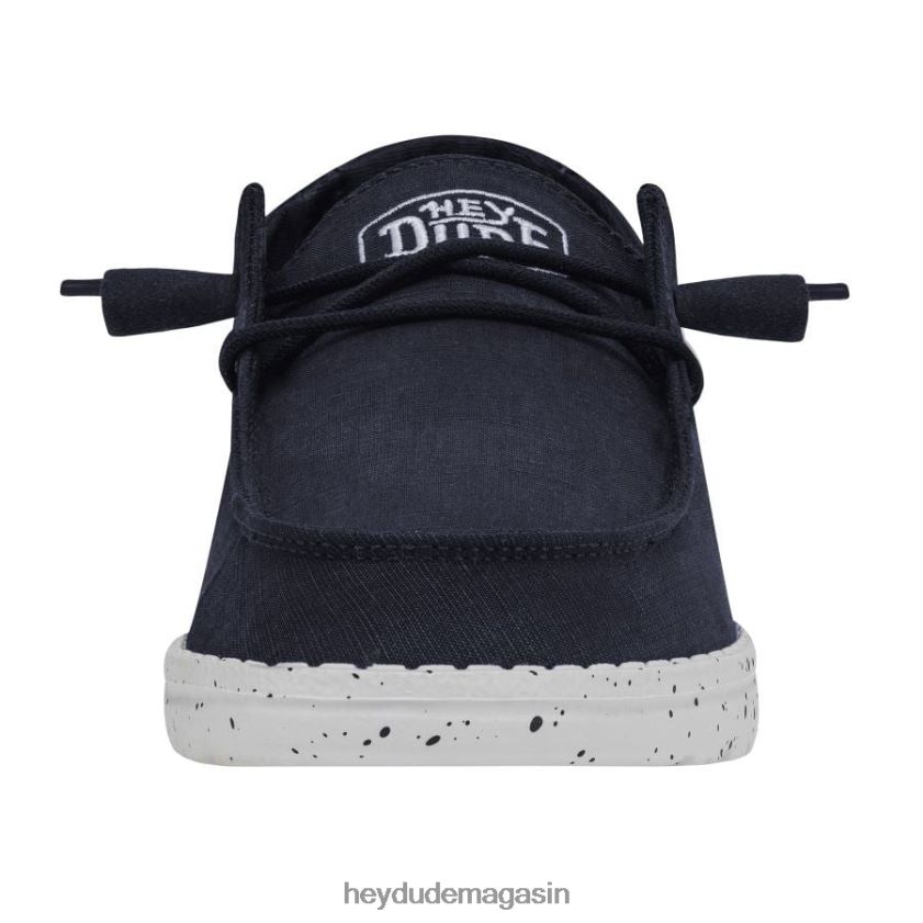 Hey Dude Hommes toile flammée Wendy marine chaussures DT40T431