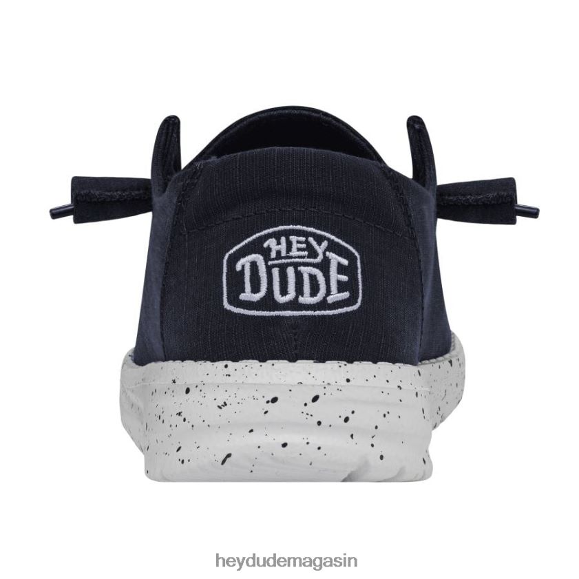 Hey Dude Hommes toile flammée Wendy marine chaussures DT40T431