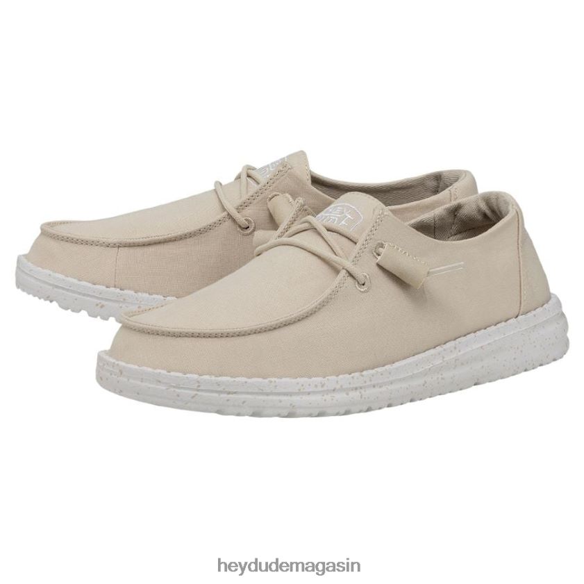 Hey Dude Hommes toile flammée Wendy naturel chaussures DT40T434