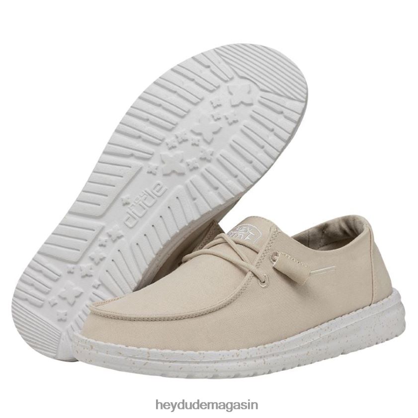 Hey Dude Hommes toile flammée Wendy naturel chaussures DT40T434