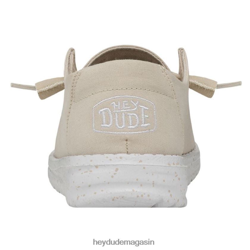 Hey Dude Hommes toile flammée Wendy naturel chaussures DT40T434