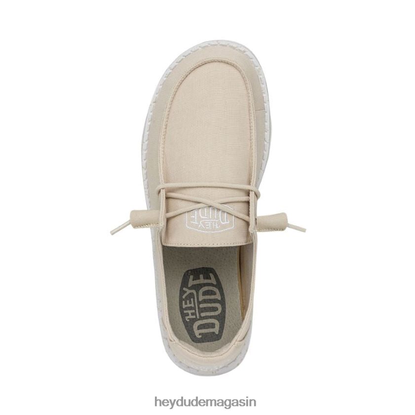 Hey Dude Hommes toile flammée Wendy naturel chaussures DT40T434