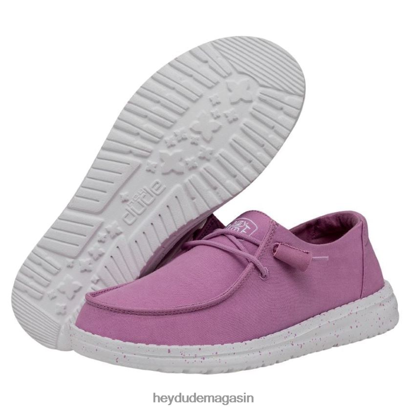 Hey Dude Hommes toile flammée Wendy violet chaussures DT40T435