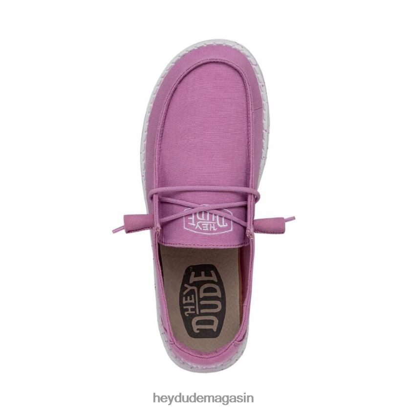 Hey Dude Hommes toile flammée Wendy violet chaussures DT40T435
