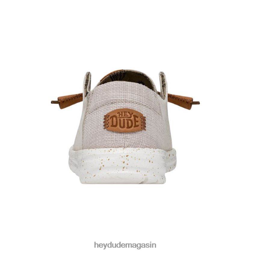 Hey Dude Hommes toile lavée wendy crème chaussures DT40T41