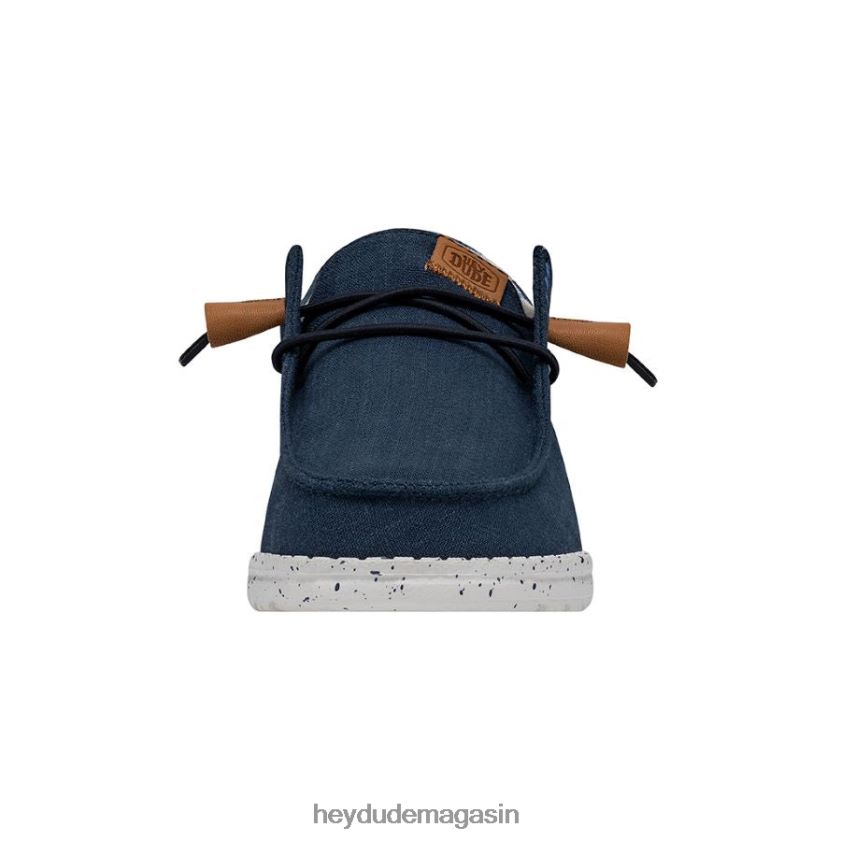 Hey Dude Hommes toile lavée wendy marine chaussures DT40T43