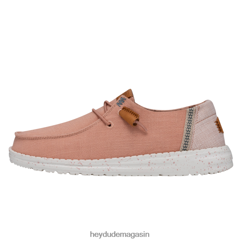 Hey Dude Hommes toile lavée wendy poussière de rose chaussures DT40T45