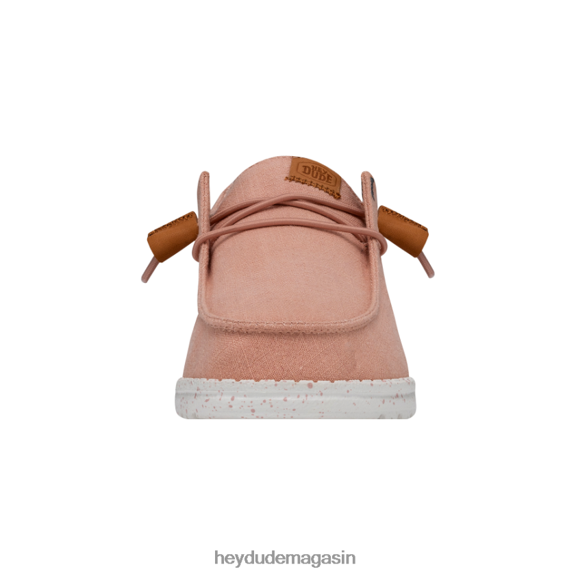 Hey Dude Hommes toile lavée wendy poussière de rose chaussures DT40T45