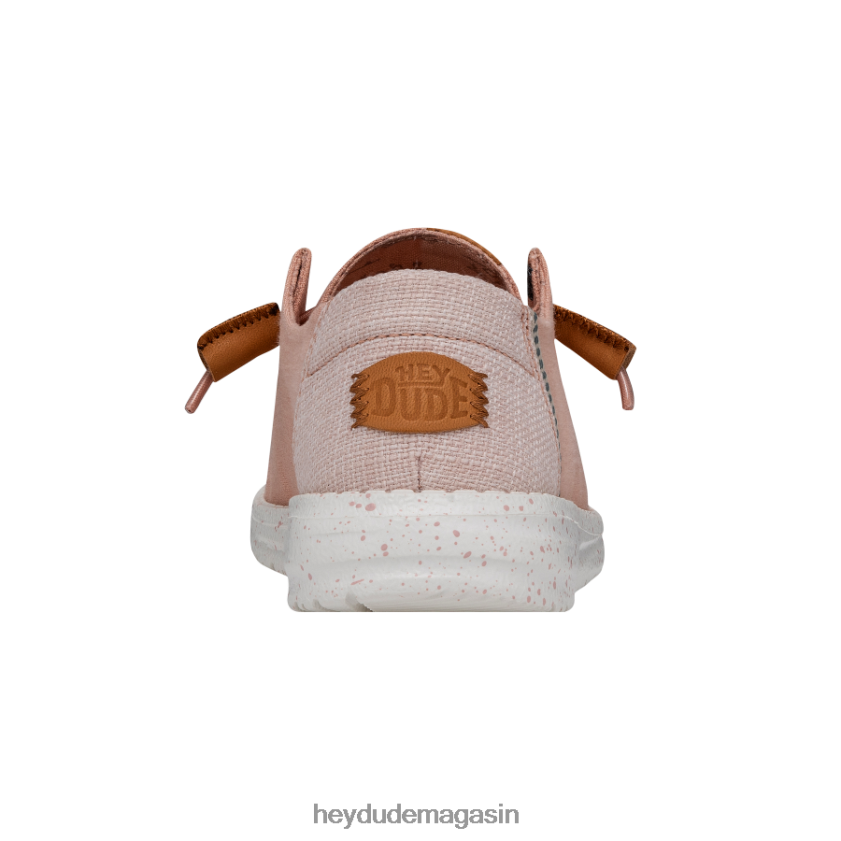 Hey Dude Hommes toile lavée wendy poussière de rose chaussures DT40T45
