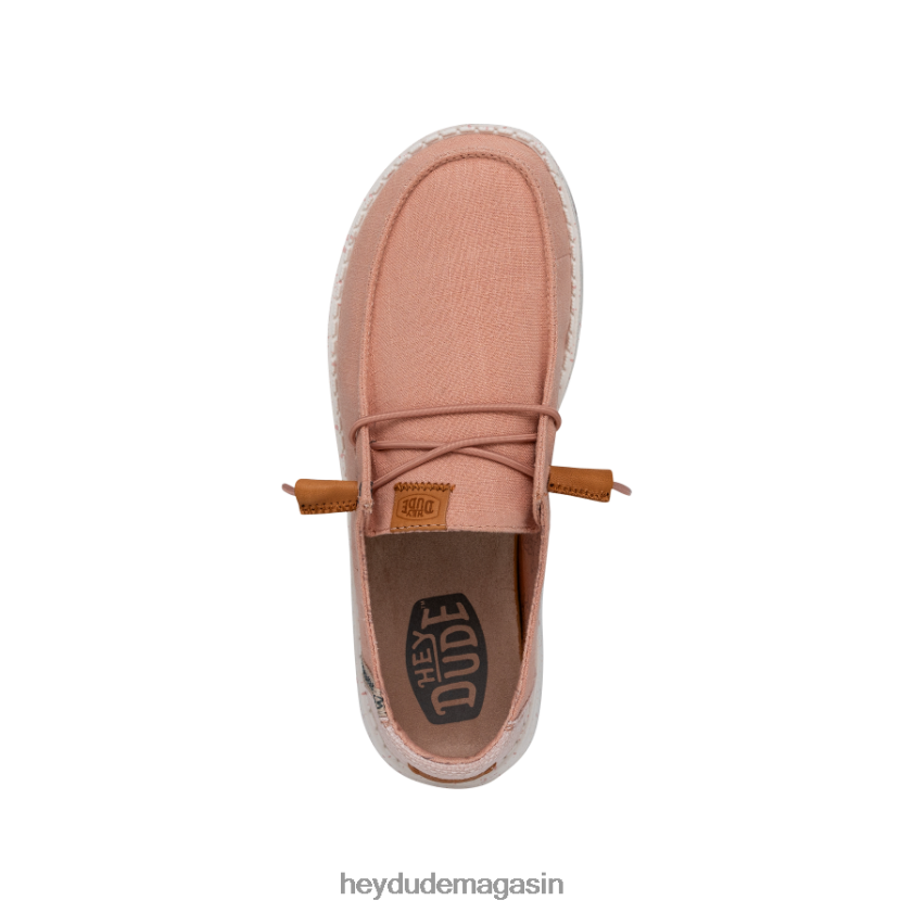 Hey Dude Hommes toile lavée wendy poussière de rose chaussures DT40T45